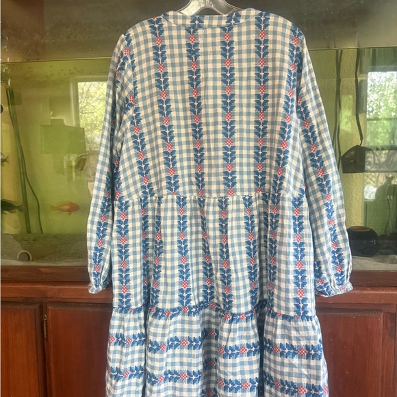 Blue and Red Checkered women’s dress - Picture 3 of 3